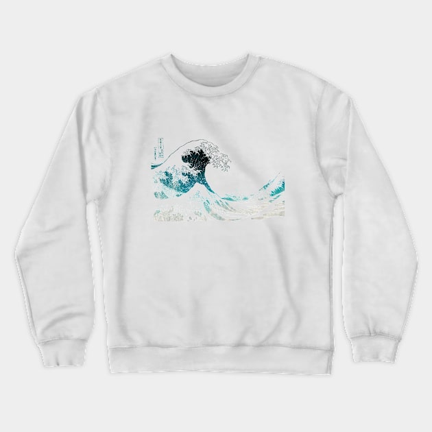 The Great Wave Off Kanagawa Wave Texture Crewneck Sweatshirt by tonylonder